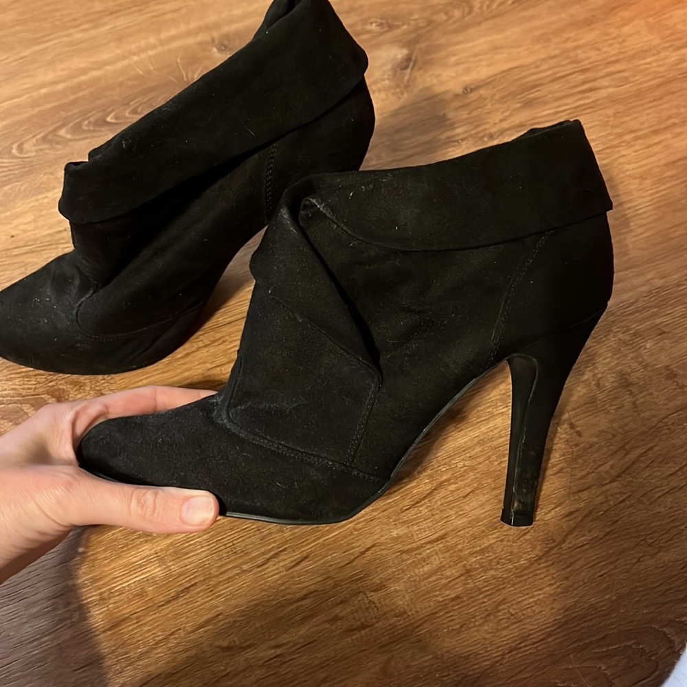 High heel booties